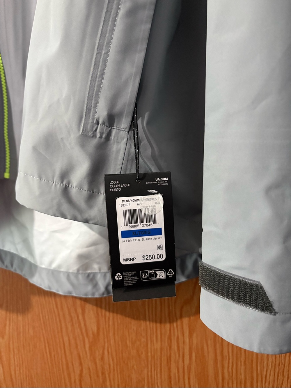 Under Armour Men's Fish Elite Rain Jacket - Picture 4 of 5